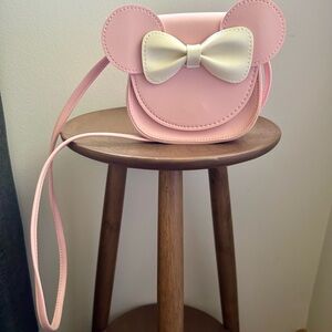 SOLD Minnie Mouse Mini Crossbody Bag Purse - Pink & Cream